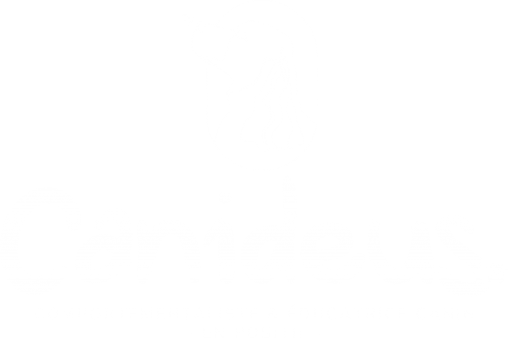 Canideus - Comportementaliste et Educatrice Canin en Positif - Logo blanc